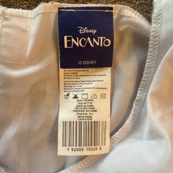 Disney Encanto Mirabel Costume Dress Girls Size M 7-8 Character Cosplay Outfit - Picture 3 of 5